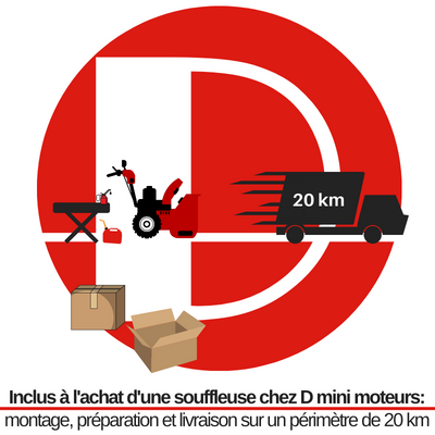 Livraison gratuite sur un périmètre de 20 km à l'achat d'une souffleuse - D mini moteurs - Laval